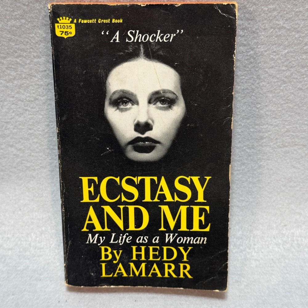 Vintage 1967 Hedy Lamarr Ecstasy and Me 1st Fawcett Crest PB Hollywood Memoir